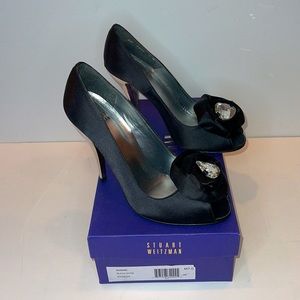 Stuart Weitzman black crystal heels